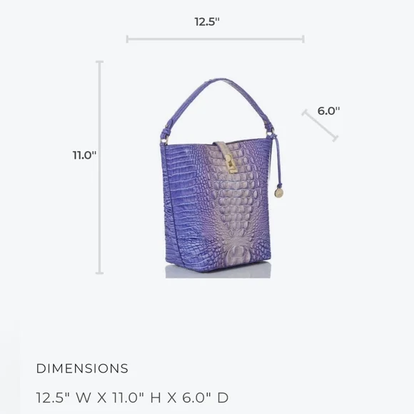 ✨️💜 BRAHMIN Melbourne Ombre shira magical mini  bucket crossbody ✨️💜 - Picture 5 of 8